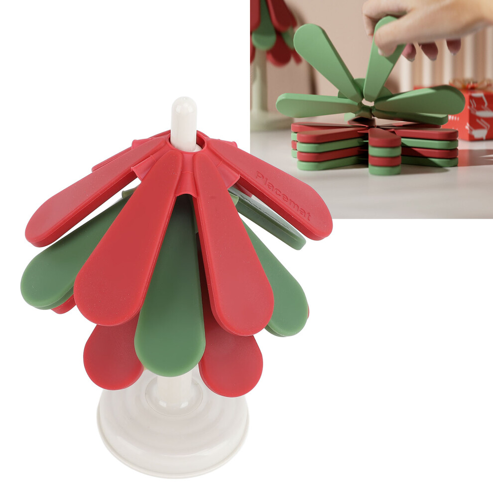 Silicone Tree Coasters for Xmas Decoration Heat Resistant Placemats