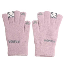 Fashion Knit Gloves Warm Comfort Elastic Screentouch-Purple