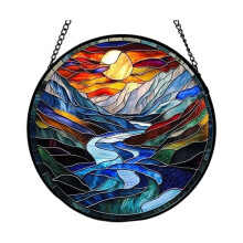 Acrylic Light Catchers with Landscape Design Home-robin blue