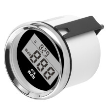 0-9990RPM Waterproof Tachometer Gauge 52mm LCD for Car/Boat