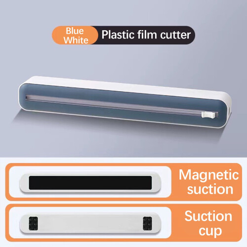 Plastic Wrap Cutter with Suction Cup and Magnet, Adjustable