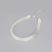 925 Sterling Silver Bracelets for Women, Fashion Adjustable Slider Unique S925 Bracelet Jewelry For Wedding Gifts Tank Style