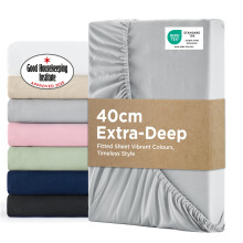 Bedsure Double Fitted Sheet Deep - Bed Sheets
