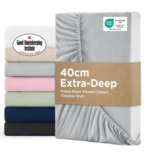 Bedsure Double Fitted Sheet Deep - Bed Sheets