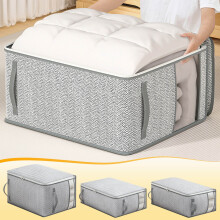 3Pcs Foldable Cloth Wardrobe Storage Boxes with Clear Windows, Large-Capacity Closet Organizers for Sweaters & Pants