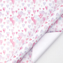 Valentine Heart Watercolor Gift Wrapping Paper Rolls, 118IN Jumbo Size, Thick Premium Party Wrap for Birthday & Festivals