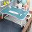 Foldable Computer Desk Featuring 4 USB Ports Mini Light-Pink 3