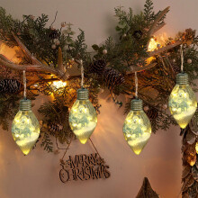 Purple Hydrangea LED Christmas Light Bulb Ornament, Glowing Glass Hanging Decor for Tree, Wedding & Party – 2025 Trend