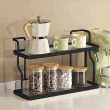 2-Tier Adjustable Spice Rack Organizer for Cabinet & Countertop – Compatible with Standard Spice Jars