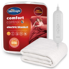 Silentnight Comfort Control Electric Blanket Double Bed - Heated Underblanket with 4 Heat Settings - Fast Heat Up