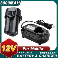 10.8V Li-ion Battery and Charger Set 3000mAh for Makita