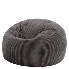 icon Kingston Cord Bean Bag, Charcoal Grey, Large