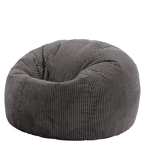 icon Kingston Cord Bean Bag, Charcoal Grey, Large