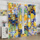 Lemon Curtains Blue Majolica Yellow Pattern Rod Pocket 4