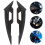 Motorcycle Wing Side Mirror Pair Black Plastic 2
