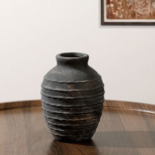 Vintage European Rustic Ceramic Vase – Wabi Sabi, Minimalist & Boho Chic Home Decor Centerpiece for Flowers