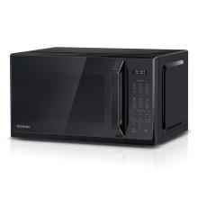 TOSHIBA Black Mirror Microwave 20Liter 800W Digital Solo Small Microwave With 11 Power Levels, One Touch Express Cook with 6 Auto Menus, Defrost, Dig