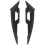 Motorcycle Wing Side Mirror Pair Black Plastic 5