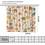 Retro Mushroom Curtains Boho Daisy Pattern 63" W x 63" L 2