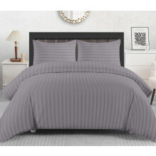 Lazzaro Satin Stripe Super King Duvet Set -