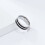Bague en acier inoxydable émaillé noir, 8 mm, taille 12 2