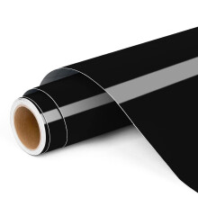 Permanent Vinyl for Cricut, 12" x4ft Black Self