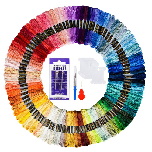 Embroidery Threads 100 Skeins Pack，AUERVO