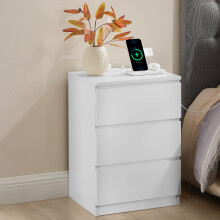 VASAGLE KAILYN Collection - Bedside Table with Power Strip