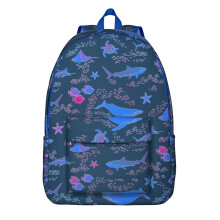 Underwater Ocean Animal School Backpack for Teens, Waterproof & Spacious Bookbag with Nautical Cartoon Turtle Design, Ideal for Students & Travelers