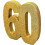 Number 60 Glitter Table Decoration Gold| Table 1
