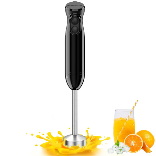 Bonsenkitchen Hand Blender - 2 Speeds Immersion Blender Handheld
