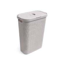Addis Faux Rattan 40 Litre Family Slim Laundry Clothes Washing Hamper