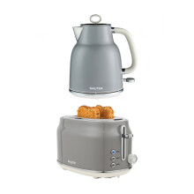 Salter Retro Grey Kettle & Toaster Set – 1.7L 3KW