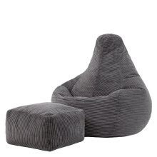 icon Dalton Cord Bean Bag Chair with Footstool,