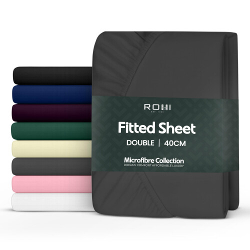 Rohi Double Bed Fitted Sheet 100% Microfibre –