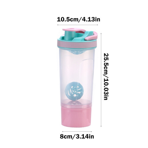 Σέικερ 700 ml με σχεδιασμό διπλής στρώσης, αθλητικό μπουκάλι για πρωτεϊνούχα 2