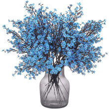 Blue Artificial Baby's Breath Bouquet – Real Touch Silk Faux Gypsophila for Home, Office, Wedding & Party Decor
