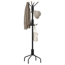 SONGMICS Coat Stand, Metal Coat Rack with 12