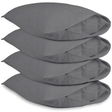 Pillow Protectors Pack of 4 Cotton , Grey, Pillow