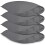 Pillow Protectors Pack of 4 Cotton , Grey, Pillow 1