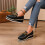 Γυναικεία σουέτ slip-on φλατ παπούτσια με στρογγυλή μύτη και χαμηλό τακούνι 7