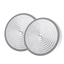 LEKEYE Shower Hair Catcher Drain Protector StrainerSteel Silicone 2 Pack