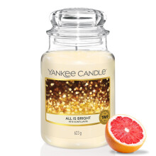 Yankee Candle Scented Candle All is Bright Large Jar Candle Long Burning