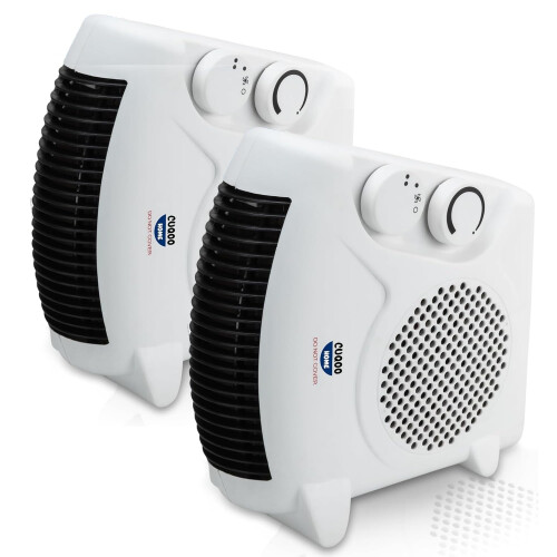 CUQOO Powerful 2KW Fan Heater with 2 Heat