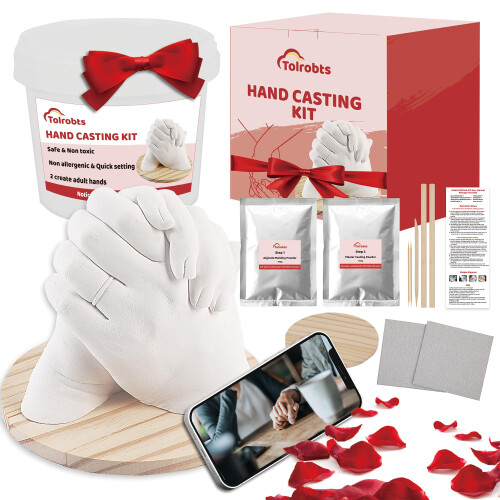 Tolrobts Hands Casting Kit Couples 3D Hand