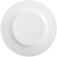 6-Piece White Dinner Plate Set, 10.5 inches