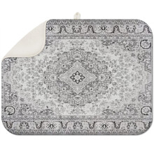 Kitchen drying mat boho style 18x24 Inch featuring floral print, microfiber construction, absorbent, washable and foldable