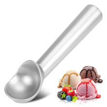 Ice Cream Scoop,7 inches Nonstick Anti-Freeze One Piece Aluminum Scooper Spoon, Heavy Duty Durable Design, Easy Clean, for Gelato, Cookie Dough, Sorb