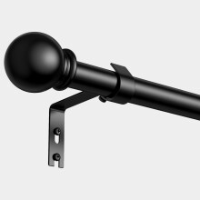 PeSenp Curtain Poles 87-240cm - Black Curtain Pole for Eyelet Curtains