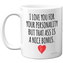 Stuff4 Anniversary Mugs for Her - I Love You Ass